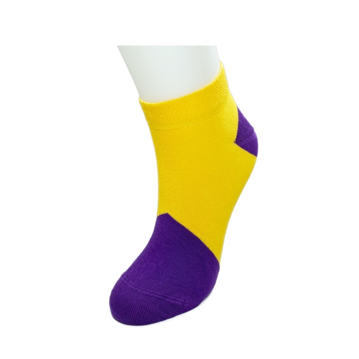 3 Çift Geometrik Desen Renkli Pamuklu Kadın Bilek Çorap