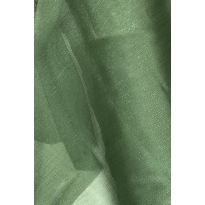 Abiye Elbiselik Işıltılı Tül Cam Organze Kumaş Yeşil