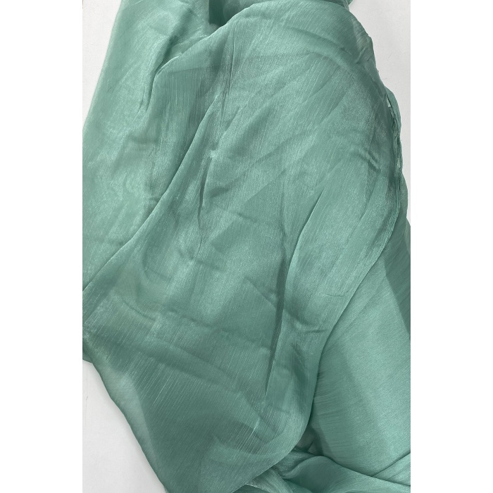 Abiye Elbiselik Işıltılı Tül Cam Organze Kumaş Mint Yeşili
