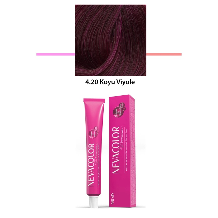 Premium 4.20 Koyu Viyole - Kalıcı Krem Saç Boyası 50 g Tüp
