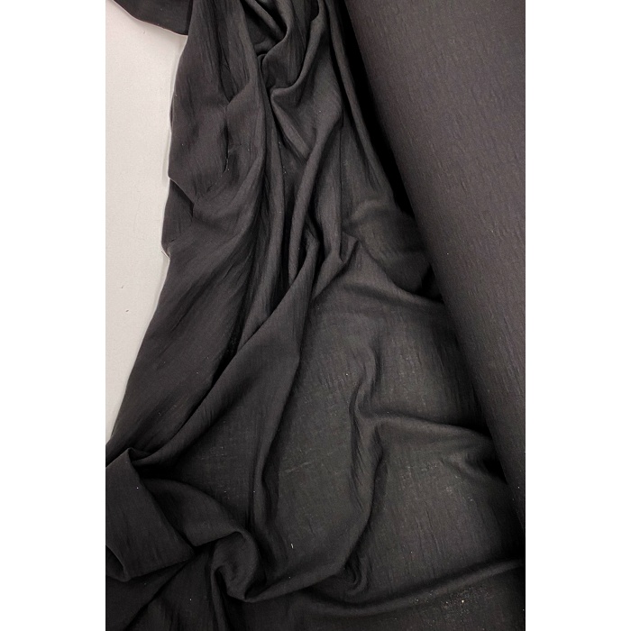 Keten Kumaş - Organik Kumaş - Perde Kumaşı - Ince Keten - Kıyafet Için Kumaş Örtü Siyah 27