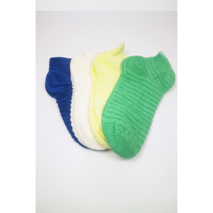 Kadın Havlu Patik Bilek Çorap Ev Çorabı 4 Çift