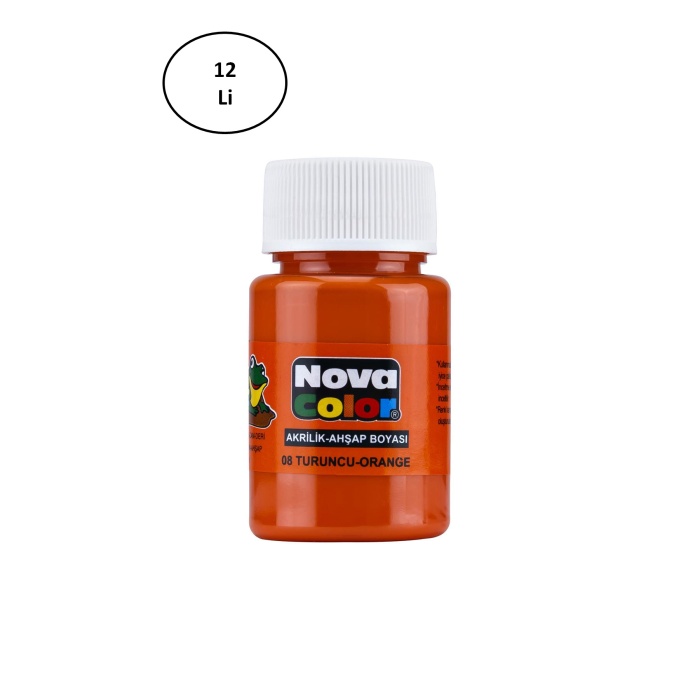Nova Color Kumaş Boyası Şişe 30 Ml Turuncu 12 Li