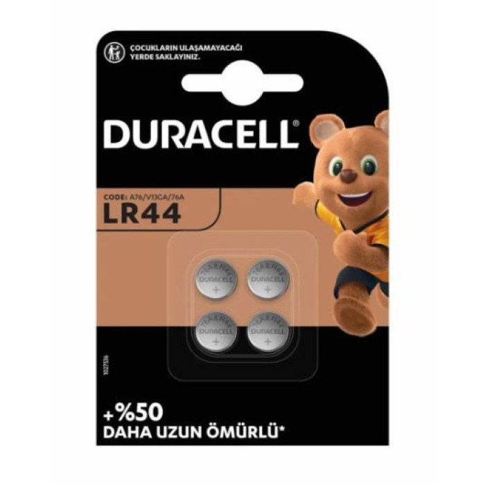 DURACELL LR44 1.5 VOLT DÜĞME PİL (4LÜ PAKET)