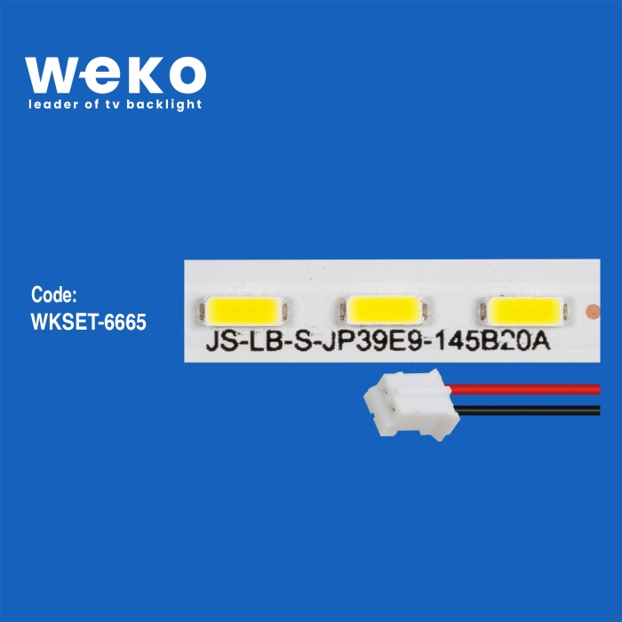 WKSET-6665 JS-LB-S-JP39E9-145B20A 78 LEDLİ 49,5 CM 3V  1 ADET LED BAR (78LED)