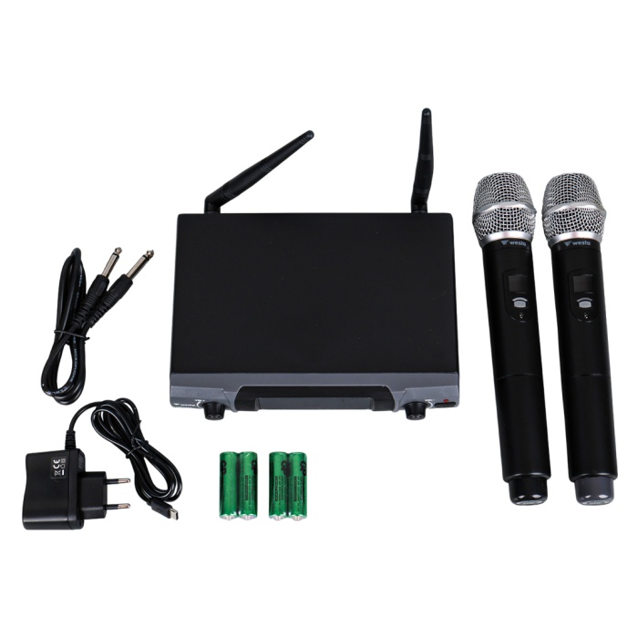 WESTA WM-202H 1 ALICI + 2 EL KABLOSUZ UHF TELSİZ MİKROFONU SETİ