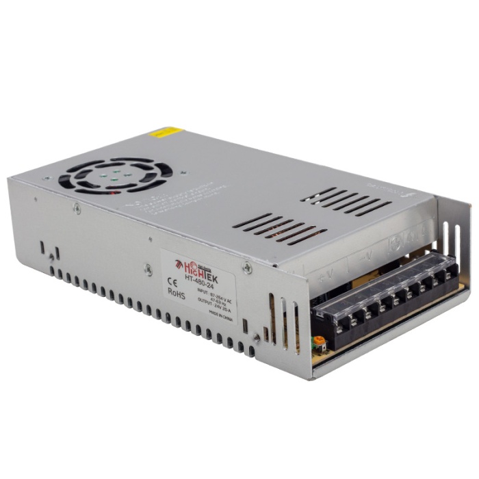HIGHTEK HT1213 24 VOLT - 20 AMPER - 480 WATT METAL KASA ADAPTÖR