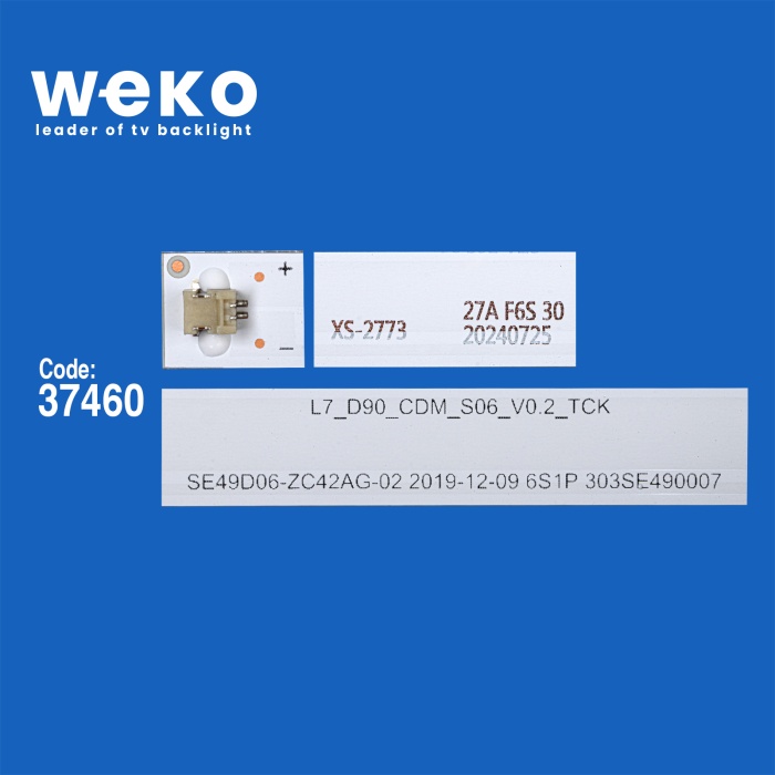 WKSET-6796 37460X7 SE49D06-ZC42AG-02 6S1P 303SE490007  7 ADET LED BAR
