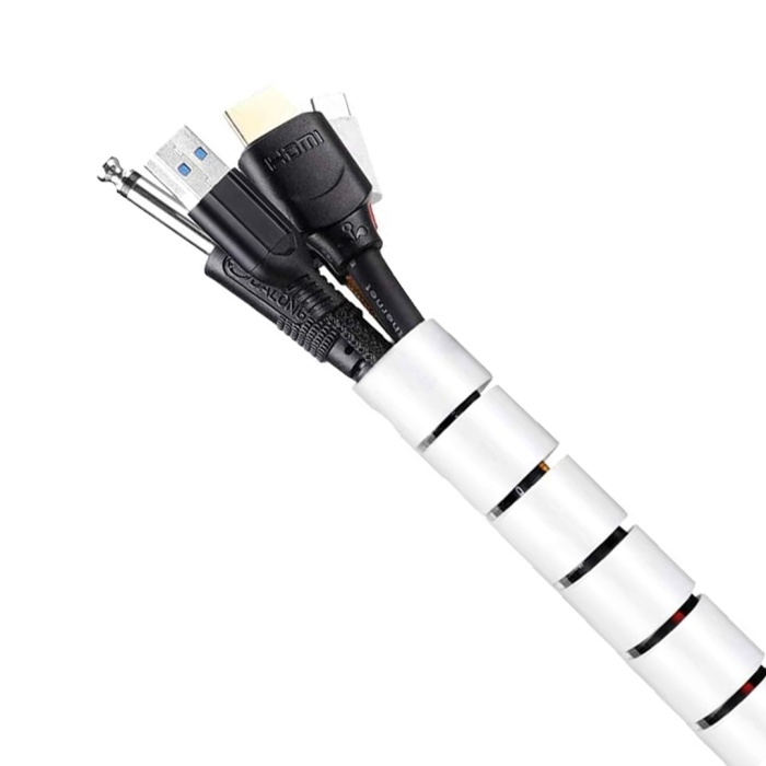 POWERMASTER PM-5730 KABLO TOPLAYICI SPİRAL 22 MM BEYAZ (1 METRE FİYATI)