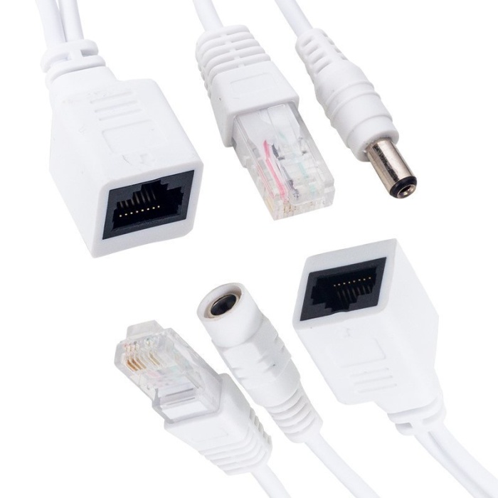 POWERMASTER PASİF POE SPLITTER DİŞİ ERKEK POWER UÇ IP KAMERA POE KABLOSU