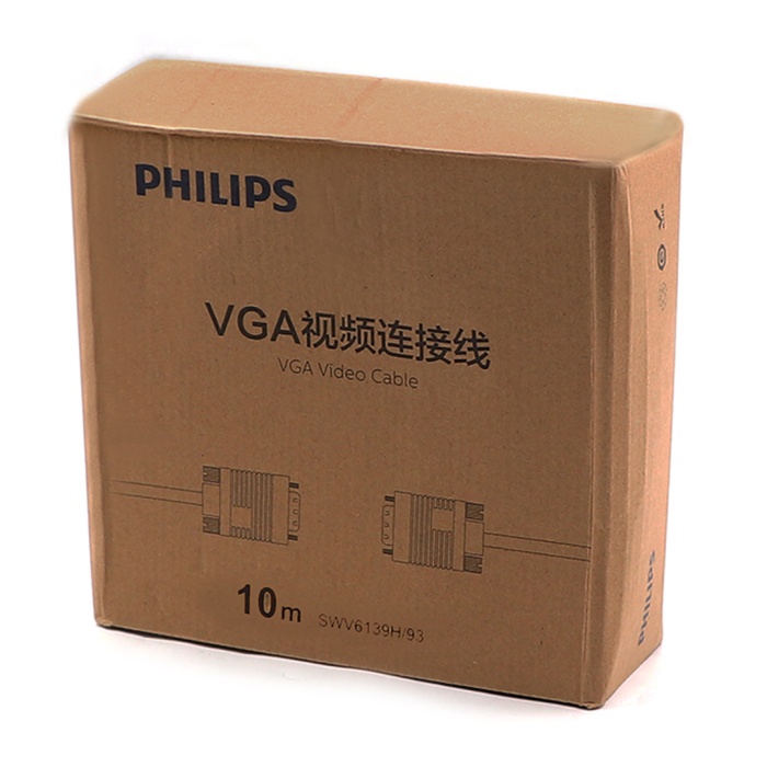 PHILIPS SWV6139B/93 SİYAH 3+6 ERKEK-ERKEK 15 PİN 10 METRE VGA KABLO