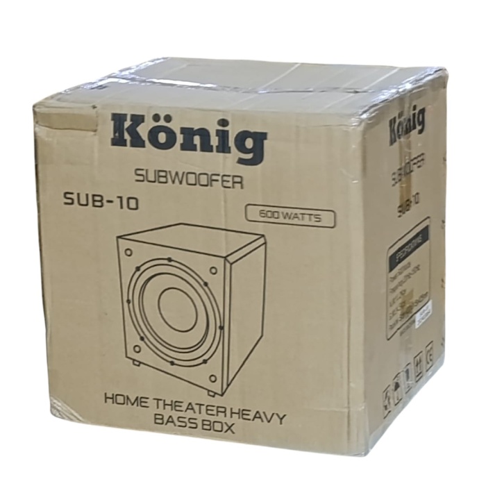 KÖNİG SUB-10 600 WATT 4 OHM 10 AKTİF SUB BASS HOPARLÖR