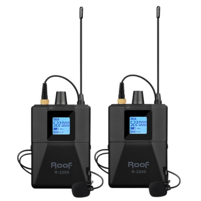 ROOF R-2200 UHF 2 YAKA KABLOSUZ TELSİZ MİKROFON SETİ