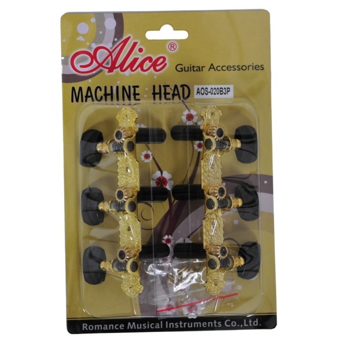 Alice AO-02OB3P Klasik Gitar Burgu Set - Siyah