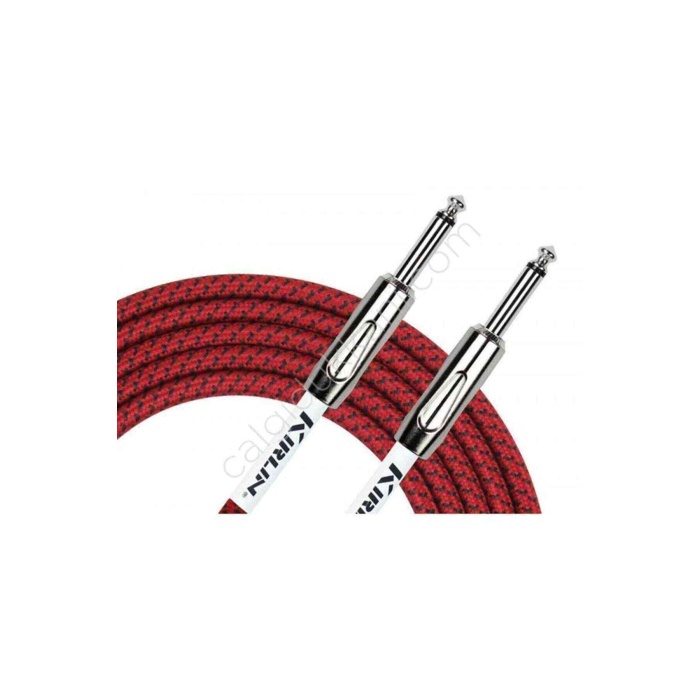Kirlin Cable IWCX-201PN RD 3Mt Örgülü Enstruman Kablosu - Kırmızı