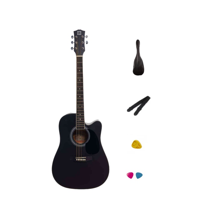 Strauss SA-210 BK Akustik Gitar - Siyah