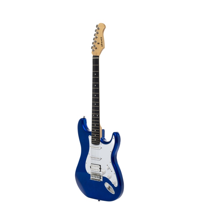 STRAUSS ST-20HHSSB-BL ELEKTRO GİTAR-METALİK MAVİ SET(ANFİ-SOFTCASE-ASKI-TEL-KABLO-PENA)
