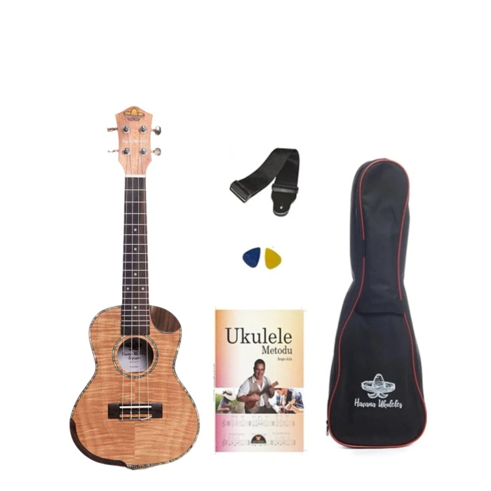 Havana HK-94EQ Elektro Concert Ukulele- Akçaağaç