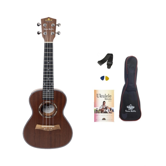 HAVANA HK-114 MAUN CONCERT UKULELE SET (KILIF-ASKI-METHOD-PENA HEDİYELİ)