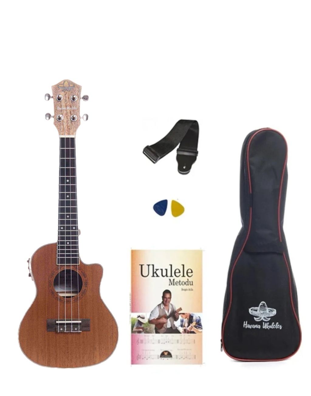 Havana HK 66EQ Elektro Concert Ukulele Maun