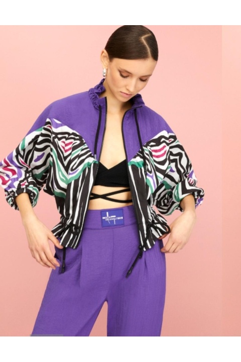 Garnili Zebra Desen Ceket