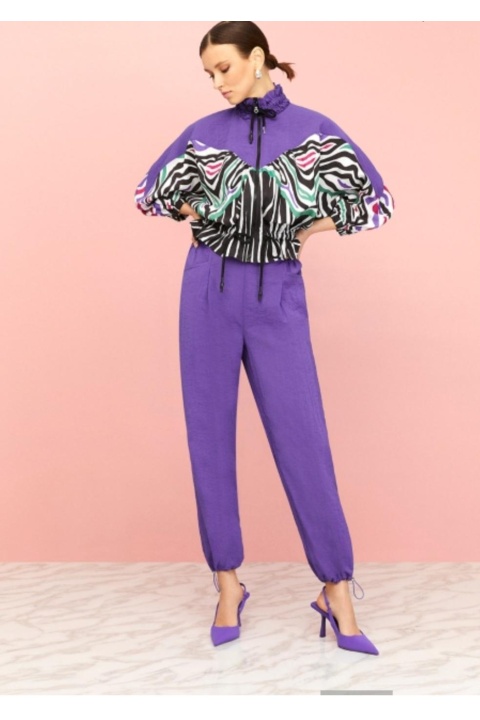 Garnili Zebra Desen Ceket