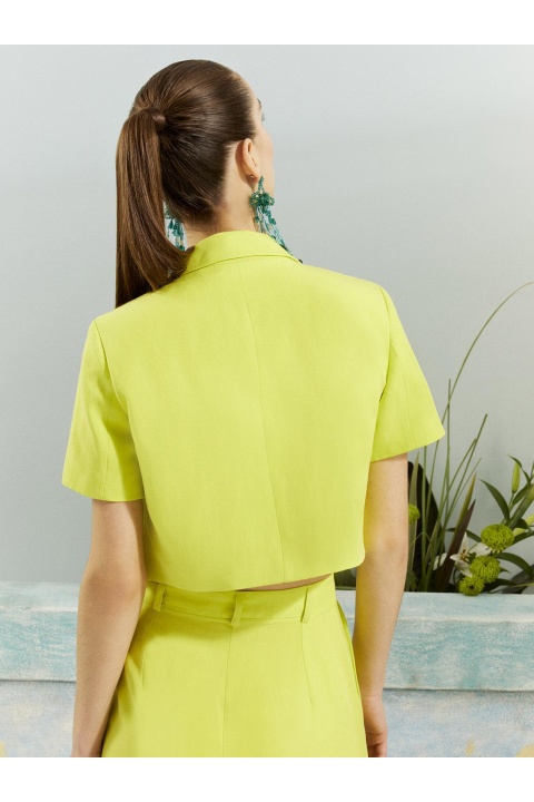 Kısa Kollu Crop Ceket