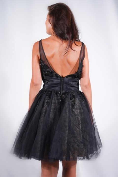 Can Çapar Haute Couture Siyah Çan Etek,Taşlı Elbise