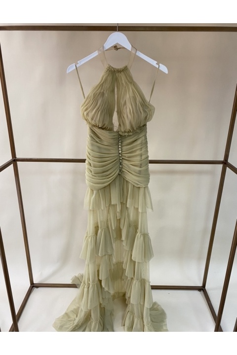 Couture drape tül, abiye elbise