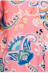 Pembe Kol Ağzı Büzdürme Detaylı Uzun Kimono