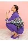 Garnili Zebra Desen Ceket