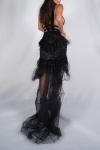 Couture , dekolteli siyah dantel abiye elbise