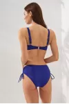 Saks Mavisi Toparlayıcı Çapraz Ip Detaylı Bikini Takımı