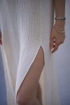 Crinkle Beyaz İp Askılı Elbise
