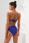 Saks Mavi Clarke Straplez Yüksek Bel V Kesim Bikini Takımı