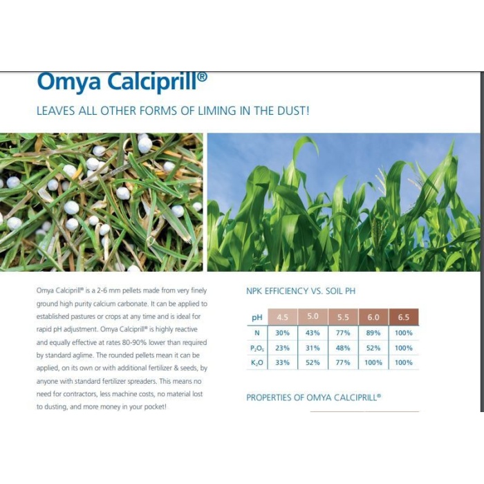 Omya Calciprill ® Mineral bazlı toprak Düzenleyici Tane Kireç 25 Kg