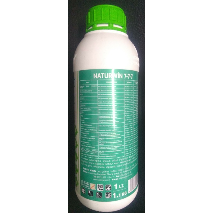 Naturwin 7 7 7 Yaprak Gübresi 1 Lt, Azot, Fosfor, Potasyum + ME İçerir