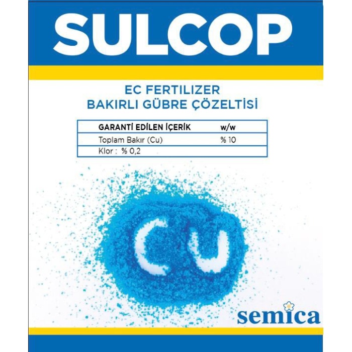 Sulcop Bakırlı Gübre Çözeltisi %10 Bakır İçerikli (100 ml)
