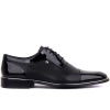 Fosco 9026 Bağcıklı Siyah Rugan Erkek Klasik Ayakkabı