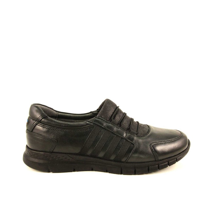 Forelli 29410-G Kadın Siyah Günlük Comfort Deri Ayakkabı