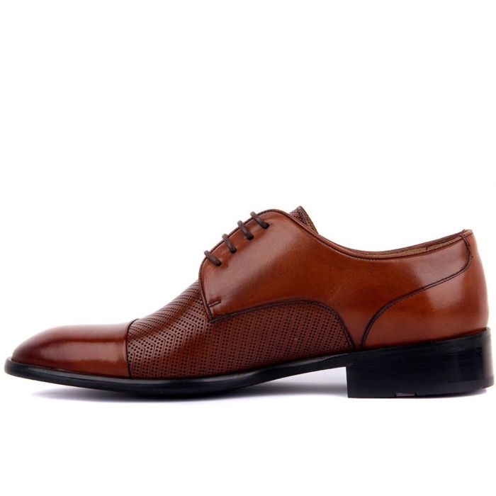 Fosco 9511 Bağcıklı Taba Deri Erkek Klasik Ayakkabı