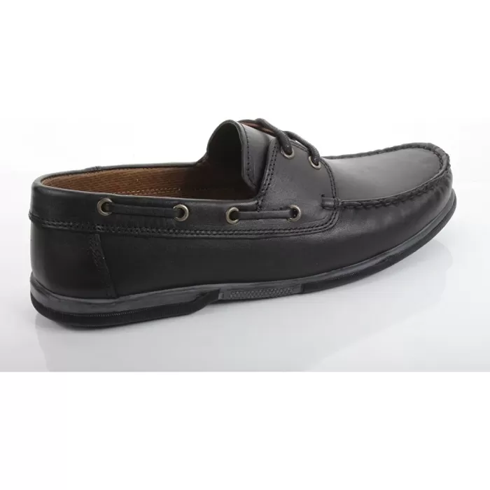 Rİverland Y-03 Siyah Erkek Günlük Deri Ayakkabı