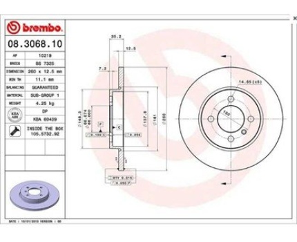 BMW E30 Ön Fren Diski Düz Takım 8306810