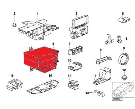 BMW E36 Modül Tutucu 61138353298