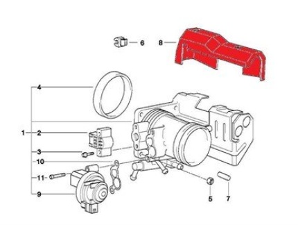 BMW E34 E36 Z3 M43 Gaz Kelebeği Kapağı 13541247753