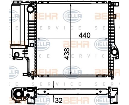 BMW E30 E36 Z3 *Premium Line* Radyatör Manuel Klimalı 8MK376713121 CR330000P