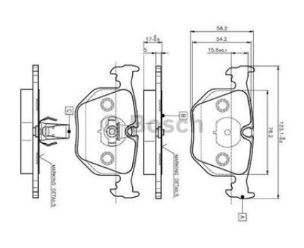 BMW E38 E39 M5 E46 E53 E83 Arka Fren Balatası 0986TB2204