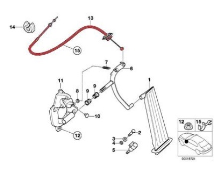 BMW E46 M43 Gaz Teli 35411165788