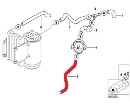 BMW E39 Mazot Filtresi Hortumu 13537786810