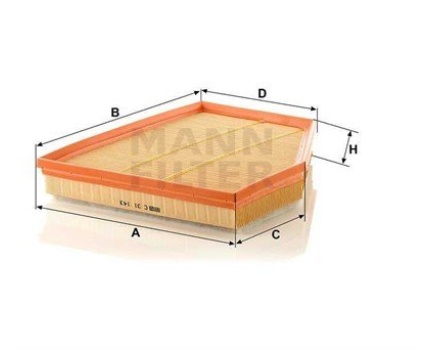 BMW E60 E61 E63 E64 M57 N47 Hava Filtresi C31143